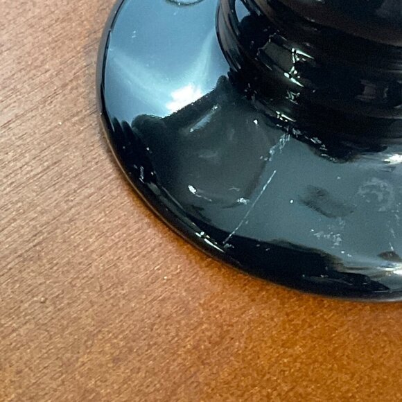 VTG‎ Hall Irish Coffee Mugs 1273 White Black Pedestal 6” Made in USA (Set of 2) - Picture 7 of 7